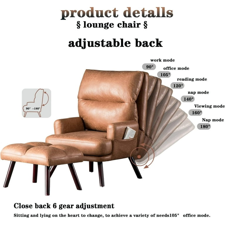 Accent Chair with Ottoman Set - From Where - 