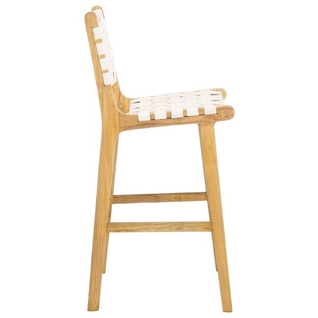 Adah Brown Wood Bar Stool - From Where - 