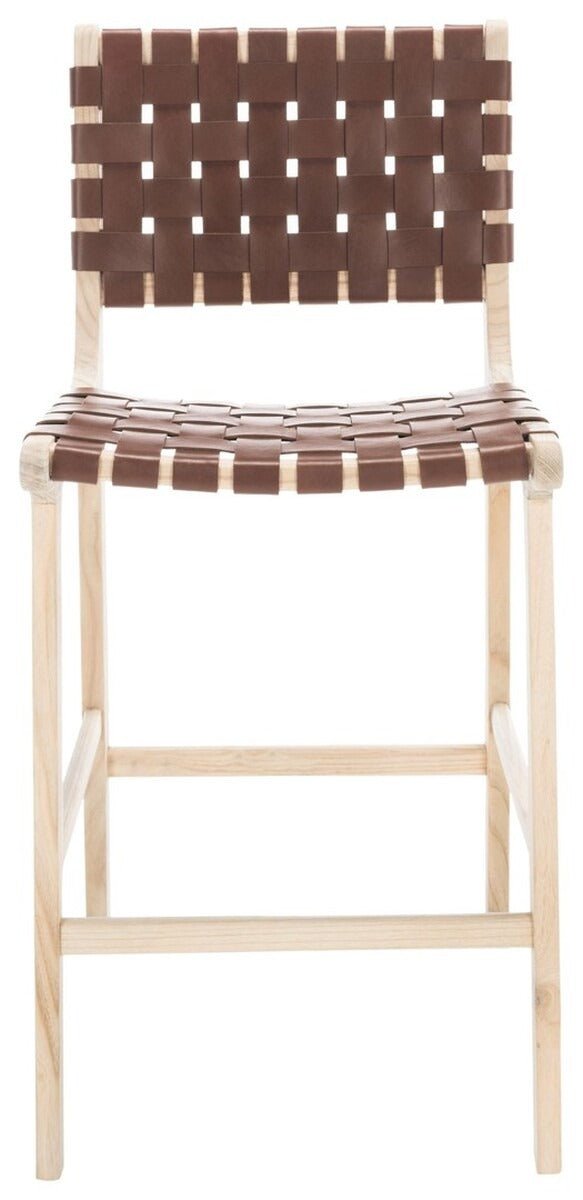Adah Leather Counter Stool - From Where - 