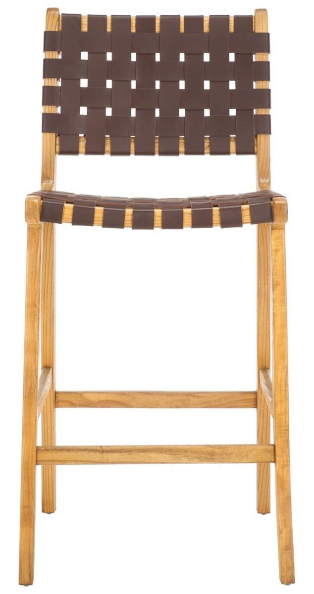 Adah Leather Counter Stool - From Where - 