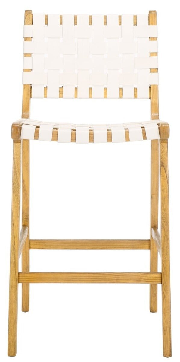 Adah Leather Counter Stool - From Where - 