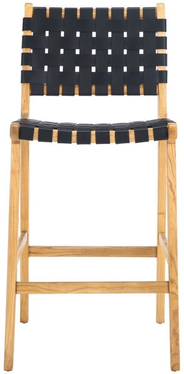 Adah Leather Counter Stool - From Where - 