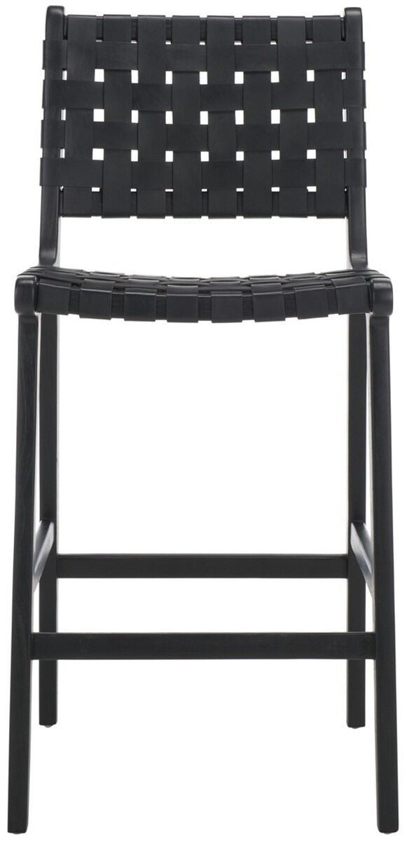 Adah Leather Counter Stool - From Where - 