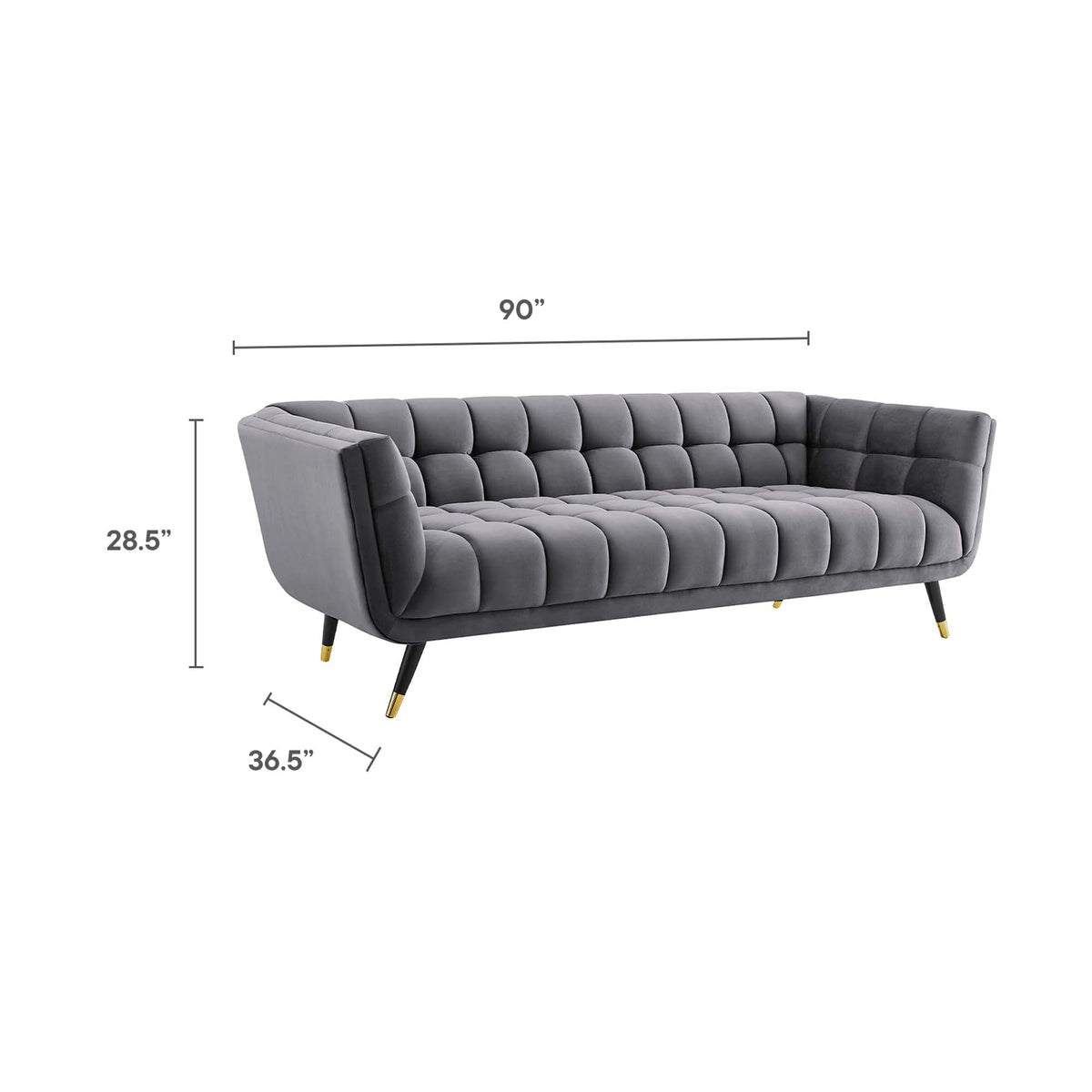 Adept Performance Velvet Sofa - From Where Finds -
