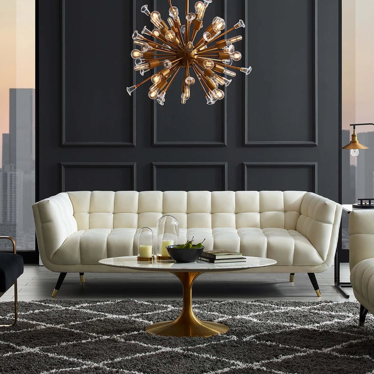 Adept Performance Velvet Sofa - From Where Finds -