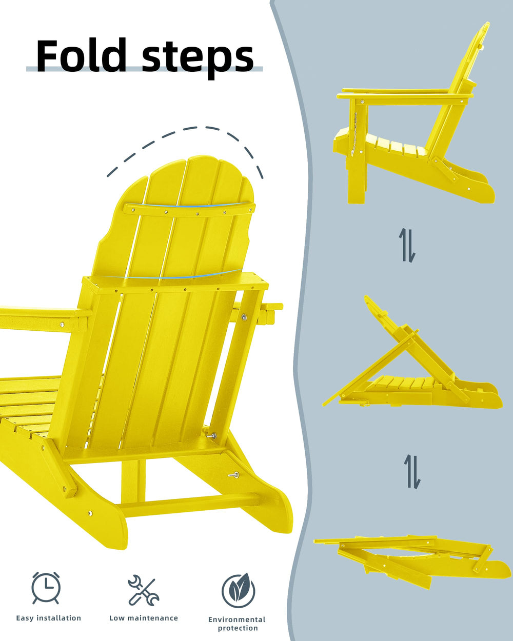 Adirondack Yellow Outdoor Chair - From Where - 