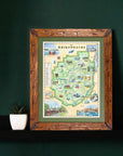 Adirondacks, New York Hand - Drawn Map - From Where Finds - Map