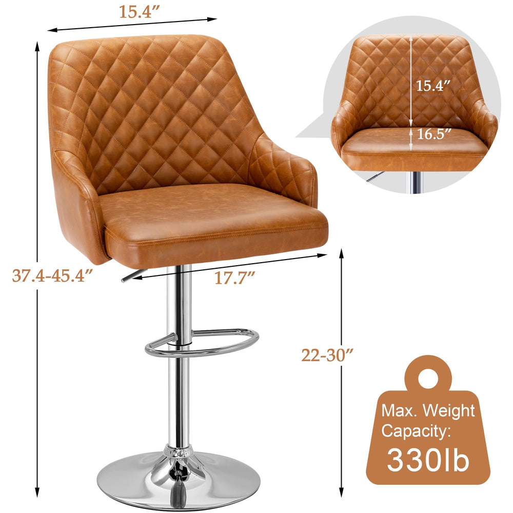 Adjustable Bar Stools Set of 2 - From Where - 