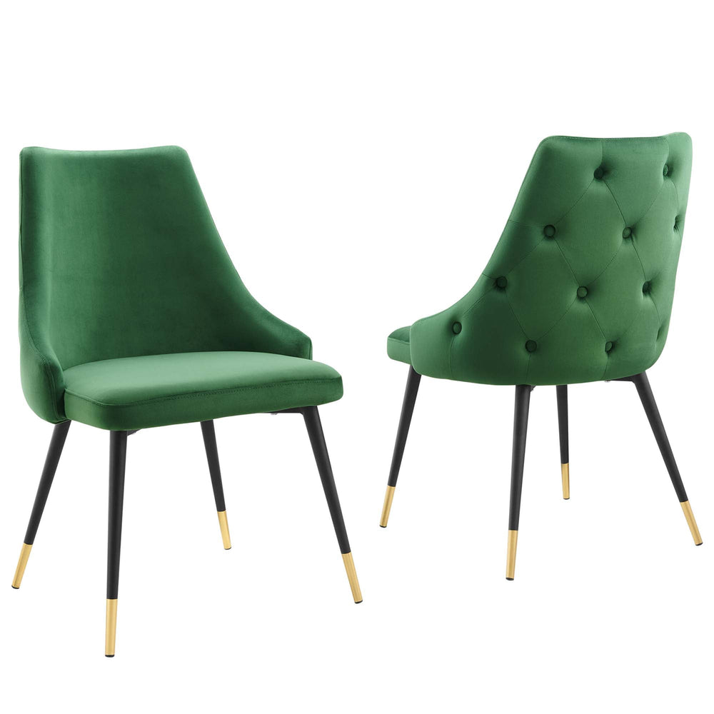 Adorn Performance Velvet Dining Side Chair (Set of 2) - From Where Finds - 