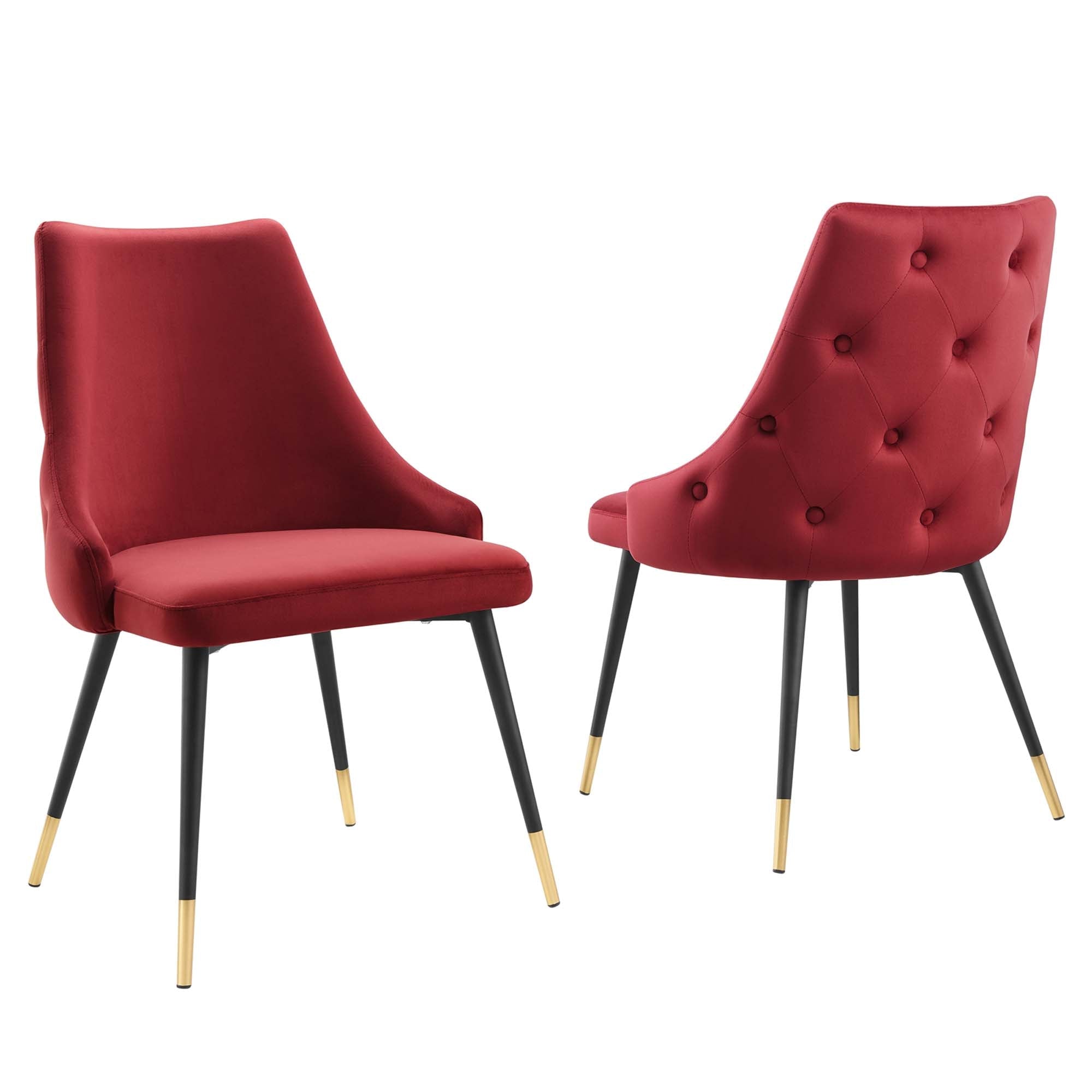 Adorn Performance Velvet Dining Side Chair (Set of 2) - From Where Finds - 