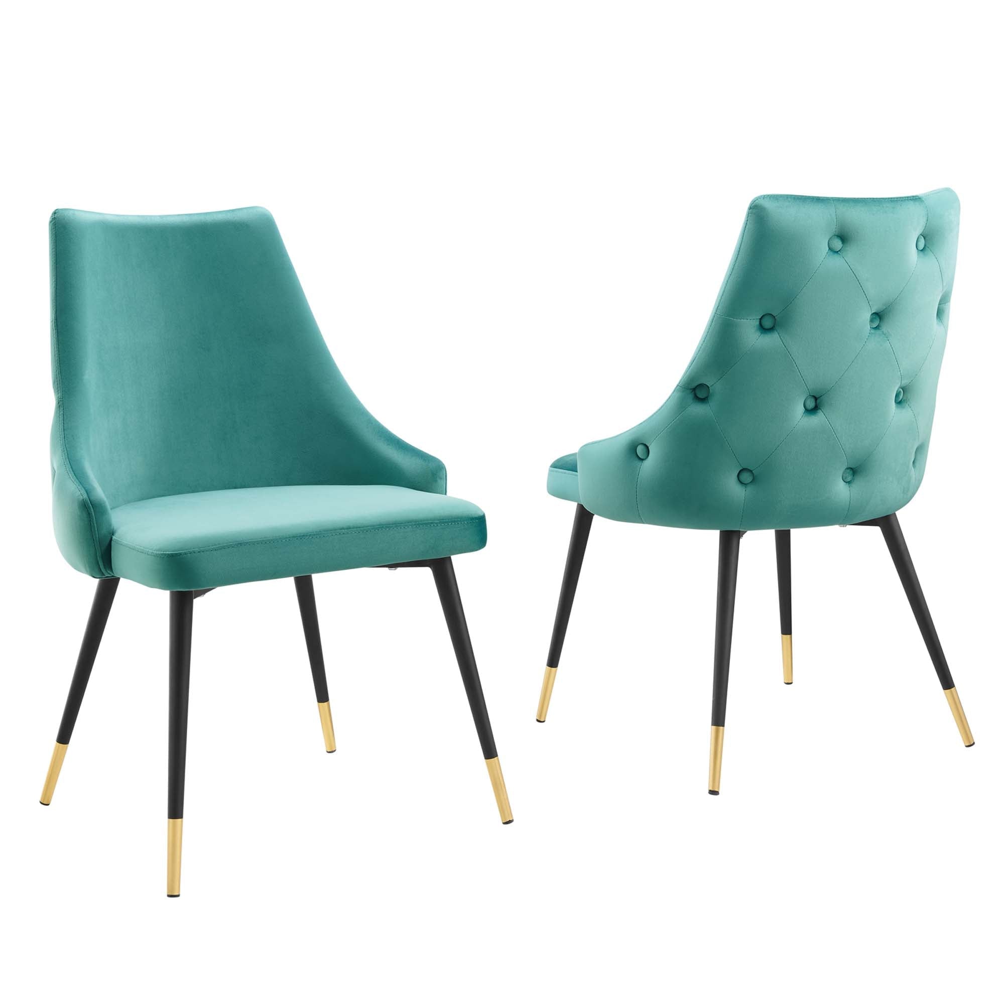 Adorn Performance Velvet Dining Side Chair (Set of 2) - From Where Finds - 