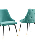 Adorn Performance Velvet Dining Side Chair (Set of 2) - From Where Finds - 