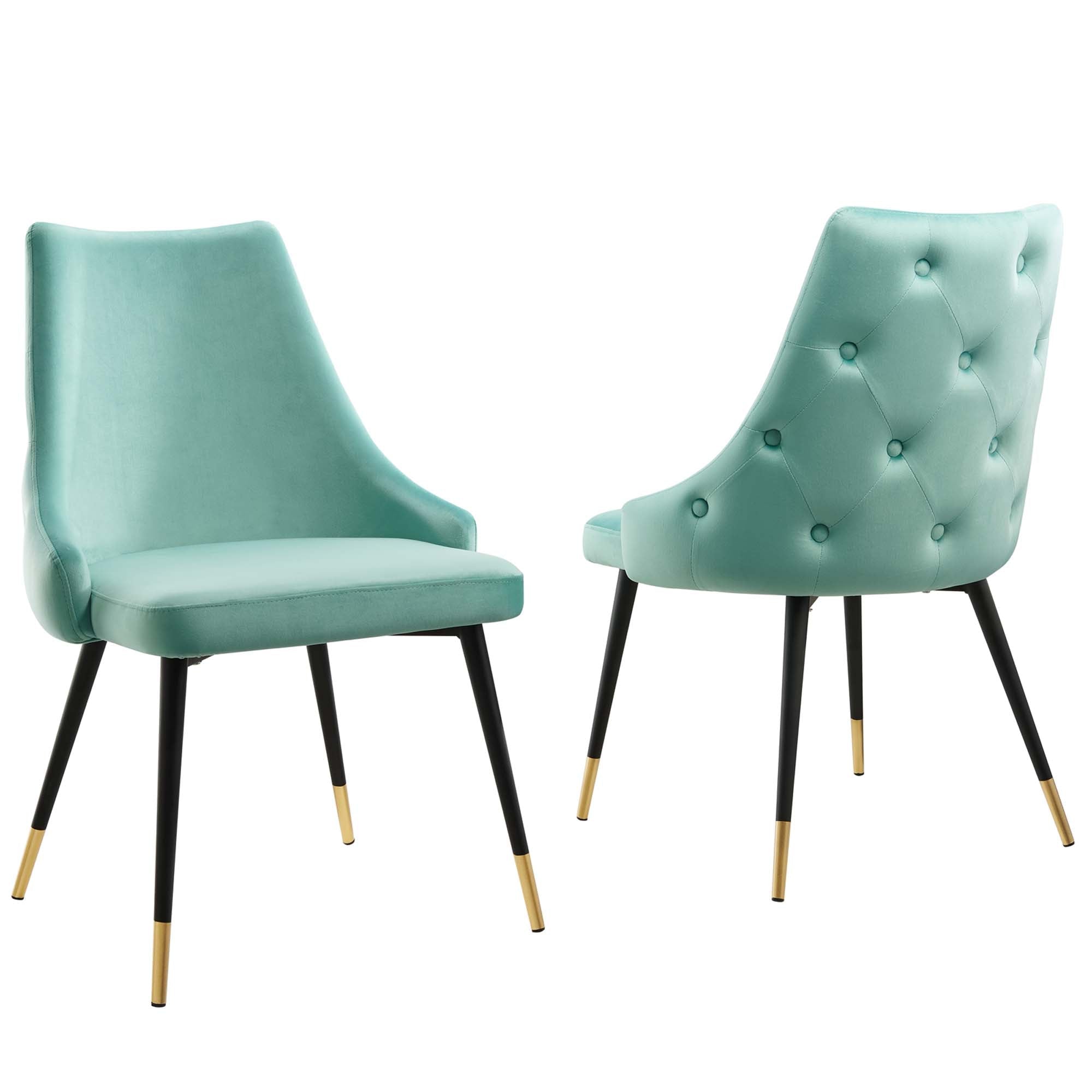 Adorn Performance Velvet Dining Side Chair (Set of 2) - From Where Finds - 