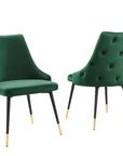 Adorn Performance Velvet Dining Side Chair (Set of 2) - From Where Finds - 