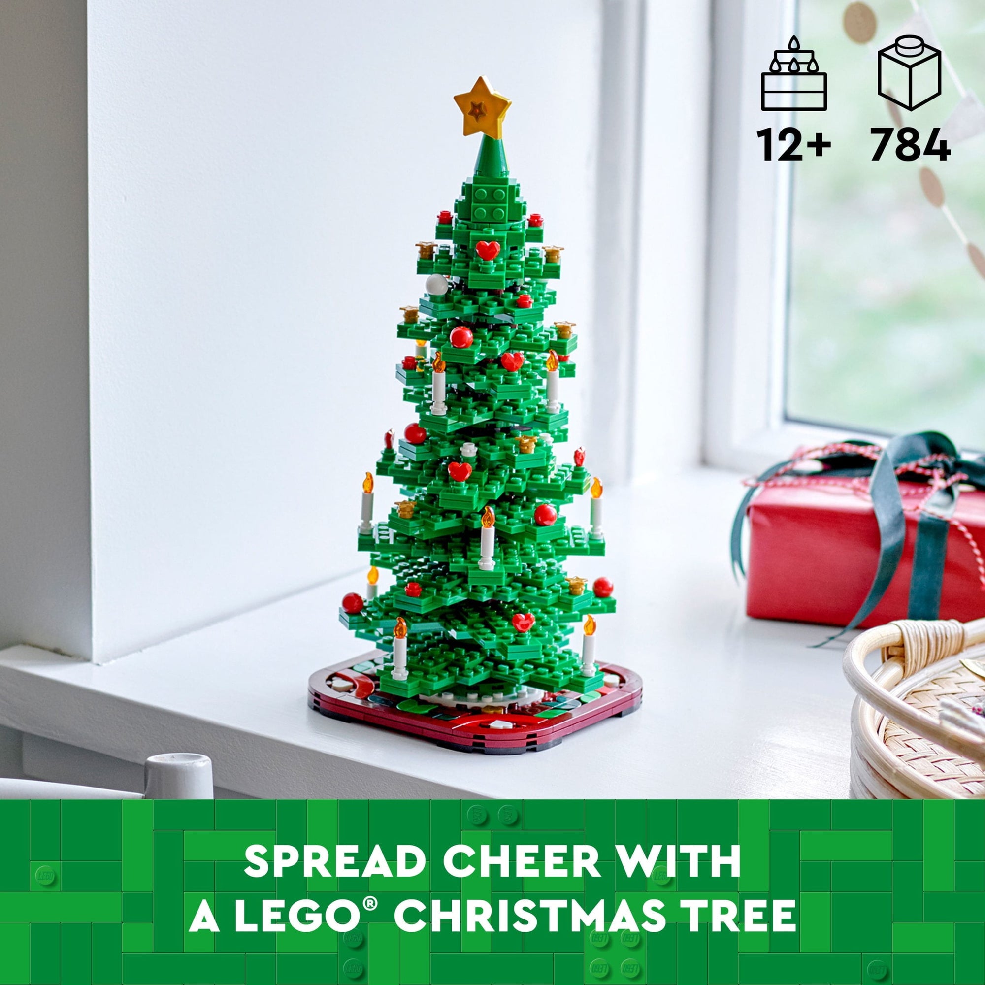 LEGO Christmas Tree Toy Building Set for Kids, Collectible Holiday Decor, 2 Building Options, 40573