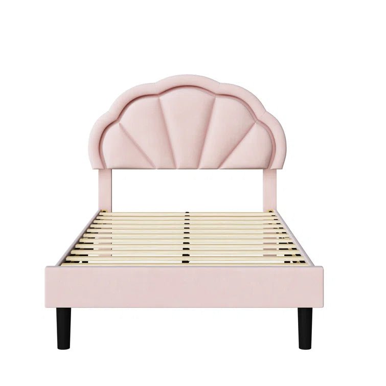 Aisaiah Velvet Upholstered Platform Bed - From Where - 