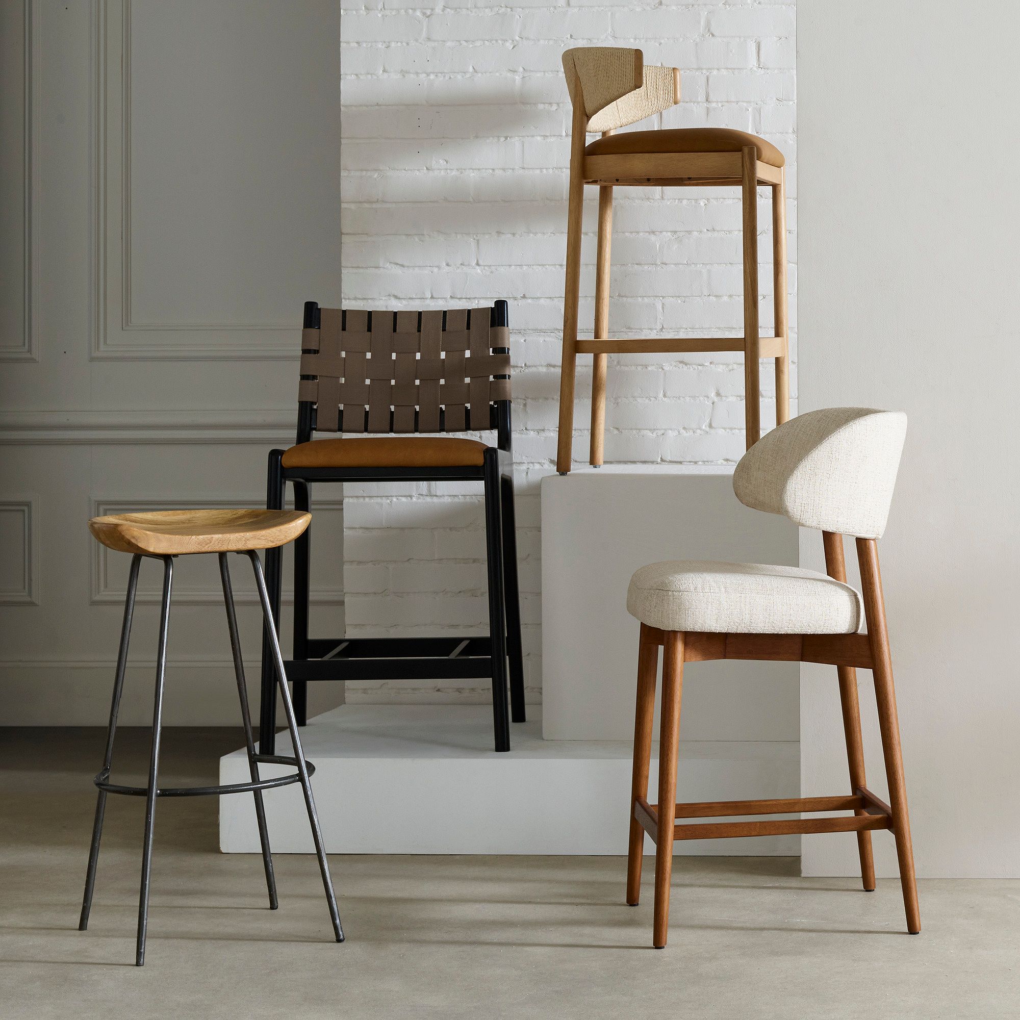 Alden Bar & Counter Stools (Set of 2) - From Where - 