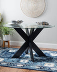 Alejoa 48" Round Glass Top Dining Table - From Where - 