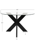 Alejoa 48" Round Glass Top Dining Table - From Where - 