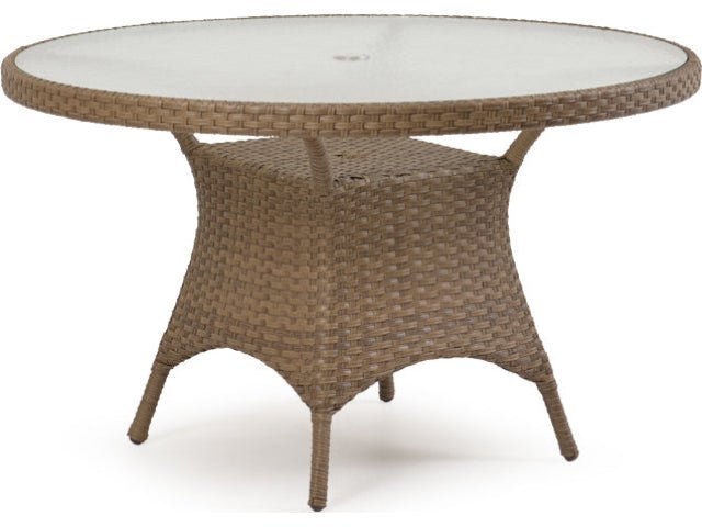 Alexandria Glass Top Patio Dining Table - From Where - 