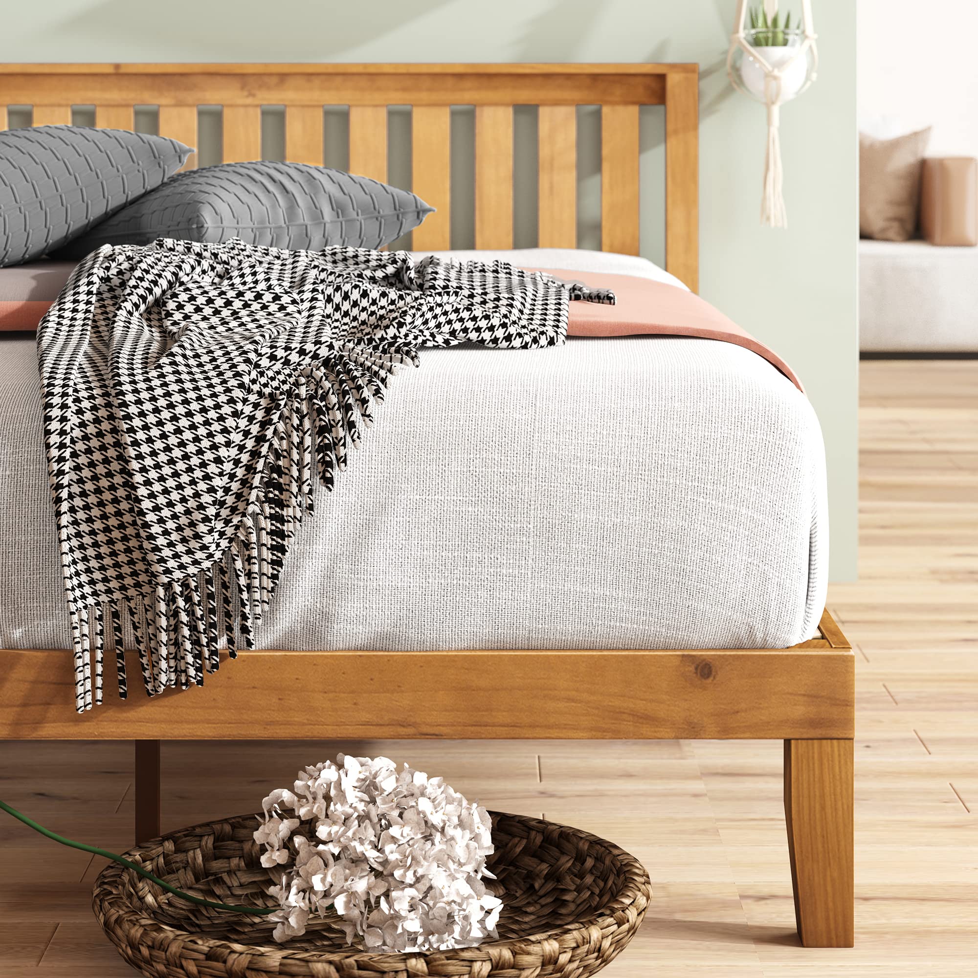 Alexia Wood Platform Bed Frame - From Where - 