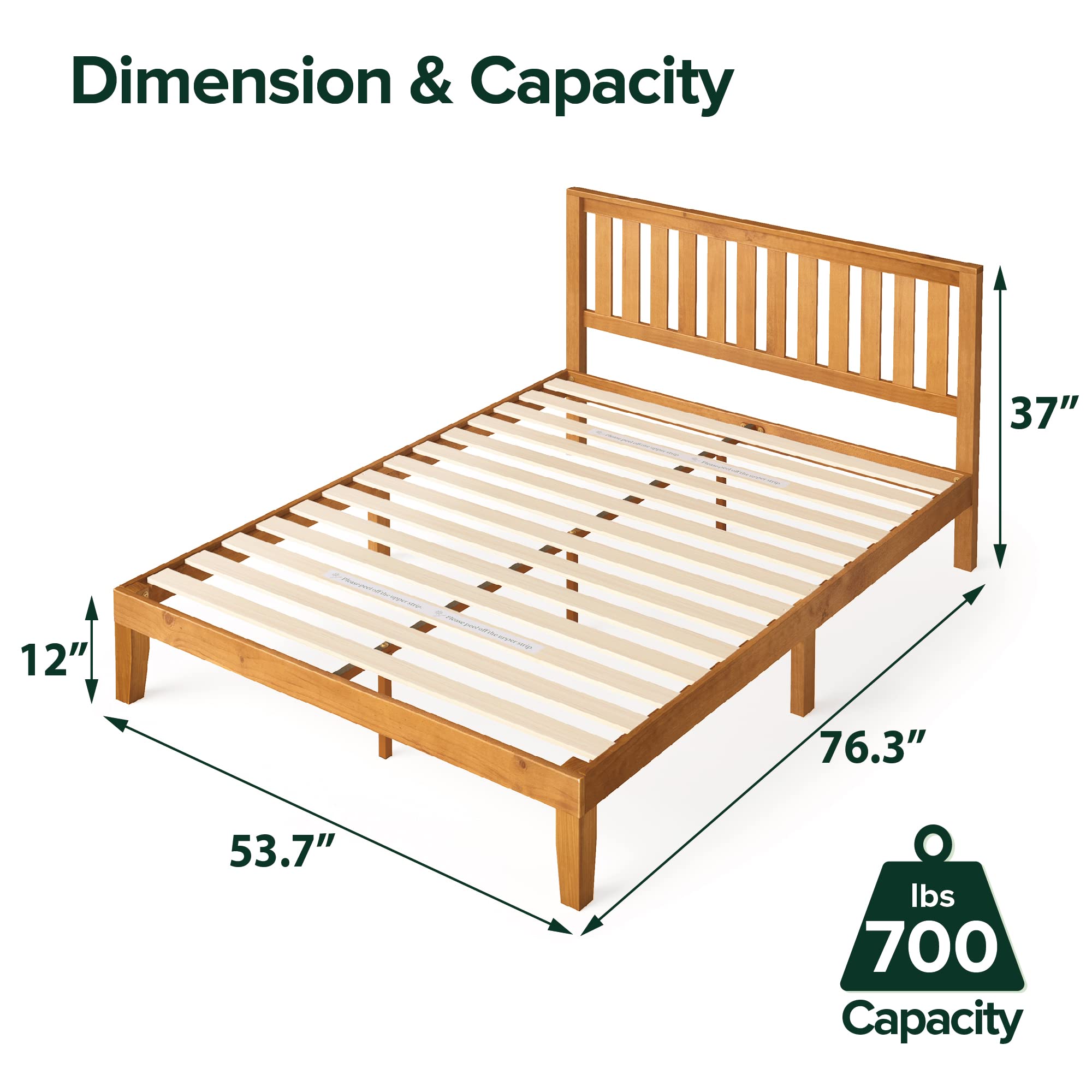 Alexia Wood Platform Bed Frame - From Where - 