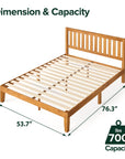 Alexia Wood Platform Bed Frame - From Where - 