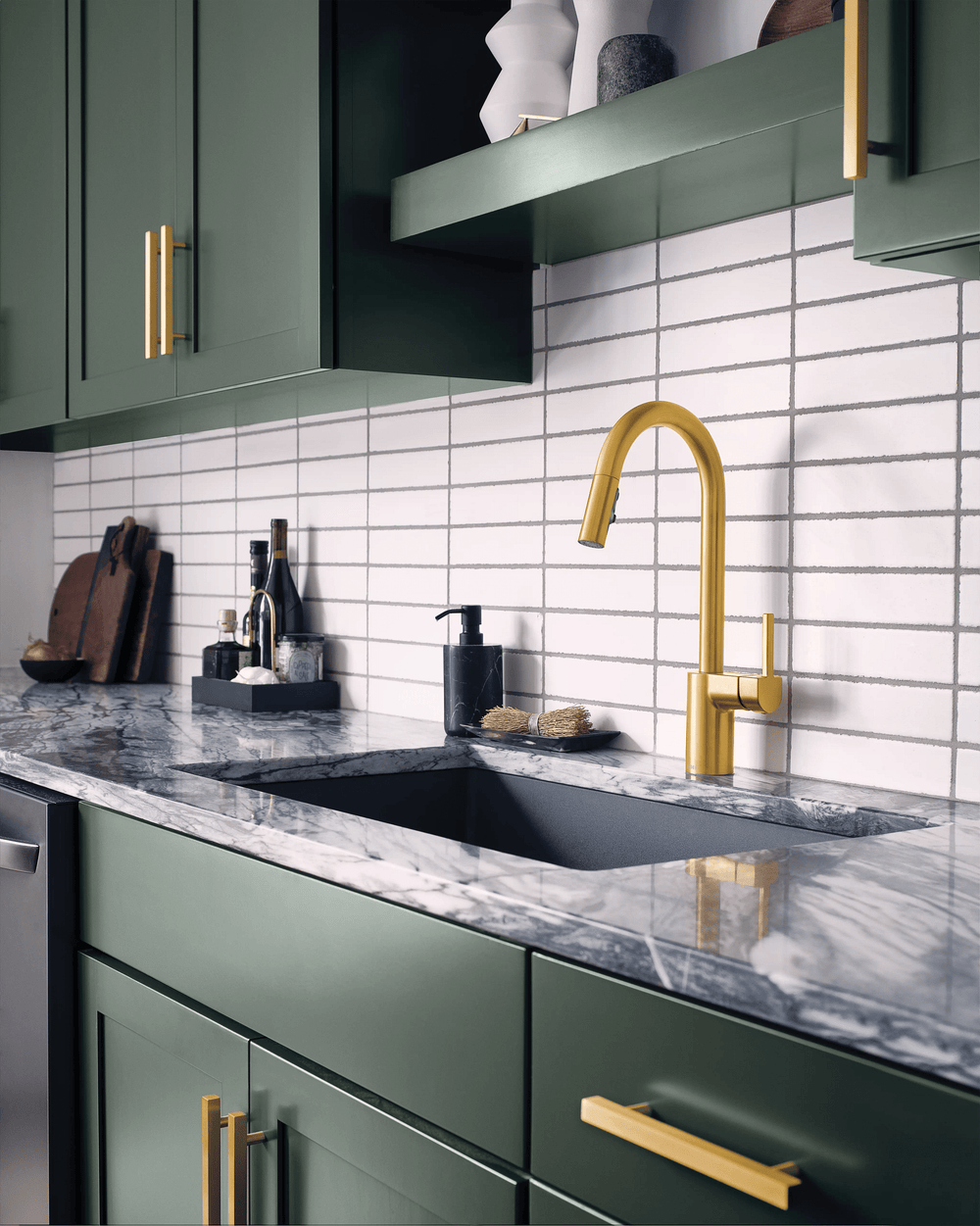 Align One - Handle High Arc Pulldown Kitchen Faucet - From Where Finds - 