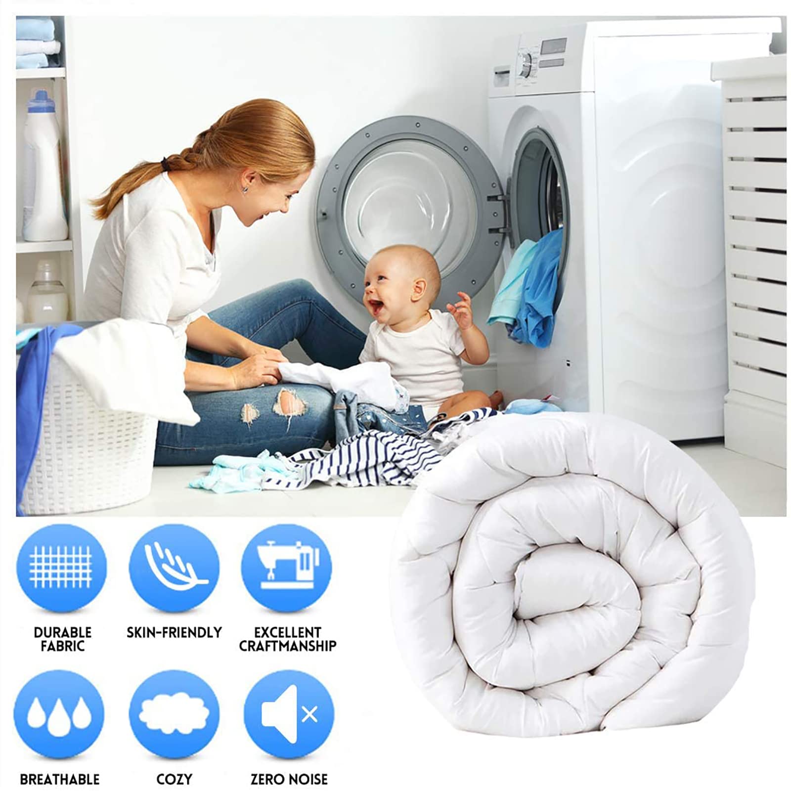 All Season Quilted Reversible Duvet - From Where - 