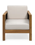 Allegra Acacia Wood and Wicker Club Chair - From Where - 