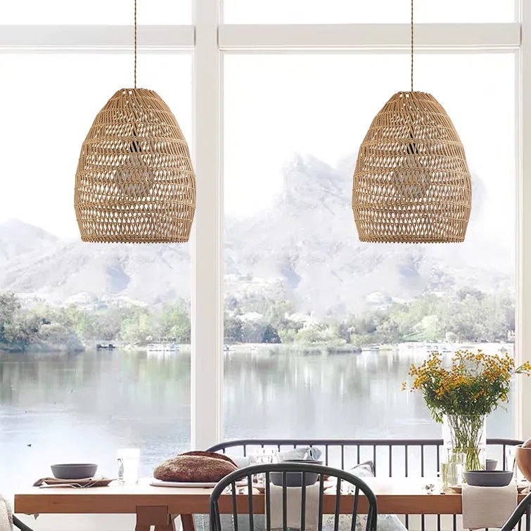 Alleman 1 - Light Rattan Pendant Light - From Where - 