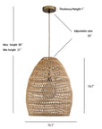 Alleman 1 - Light Rattan Pendant Light - From Where - 