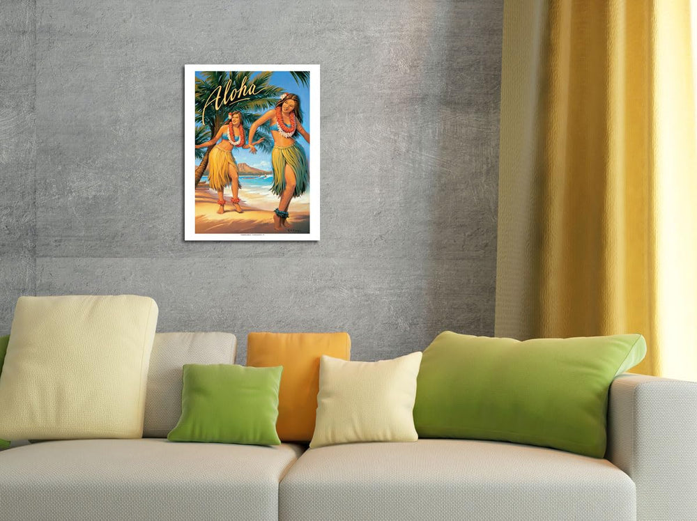 Aloha Hula Dancers Poster - From Where - 
