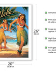Aloha Hula Dancers Poster - From Where - 