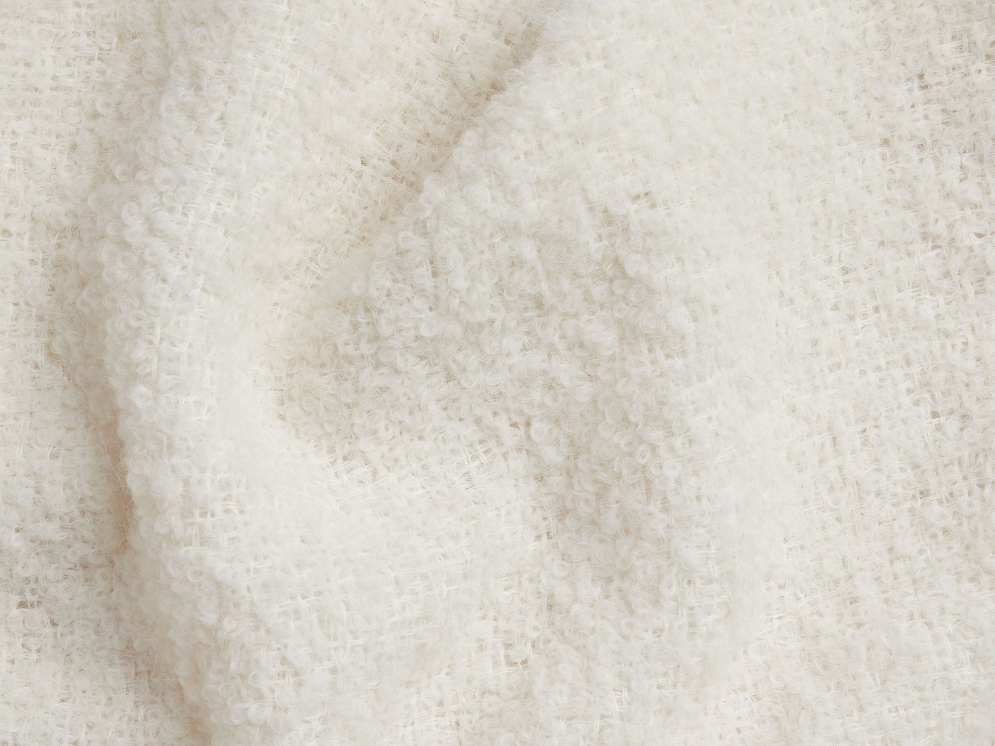Alpaca Boucle Throw (Cream) - From Where - 