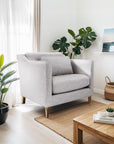 Alphonso Casual Comfort Beige Chair - From Where - 