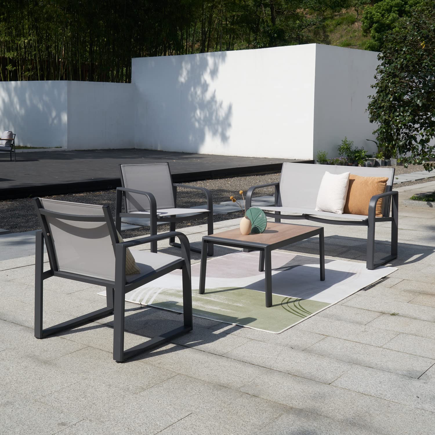 Aluminum 4 - Piece Conversation Set - From Where - 