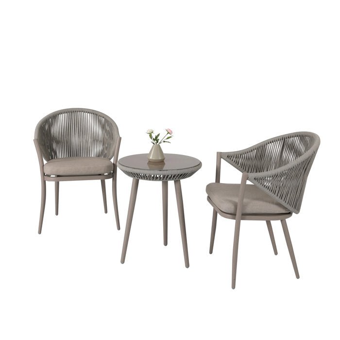 Aluminum Bistro Set with Cushions - From Where - 