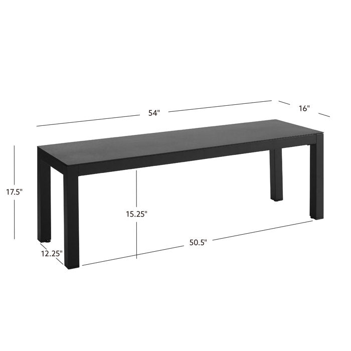 Aluminum Dining Bench - From Where - 