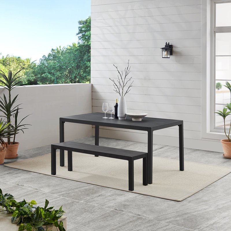 Aluminum Dining Bench - From Where - 