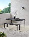 Aluminum Dining Bench - From Where - 