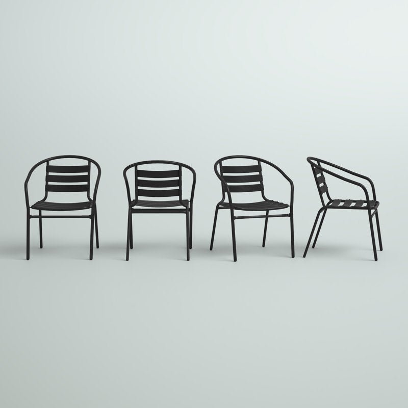 Aluminum Slat Back Stacking Patio Chairs - From Where - 