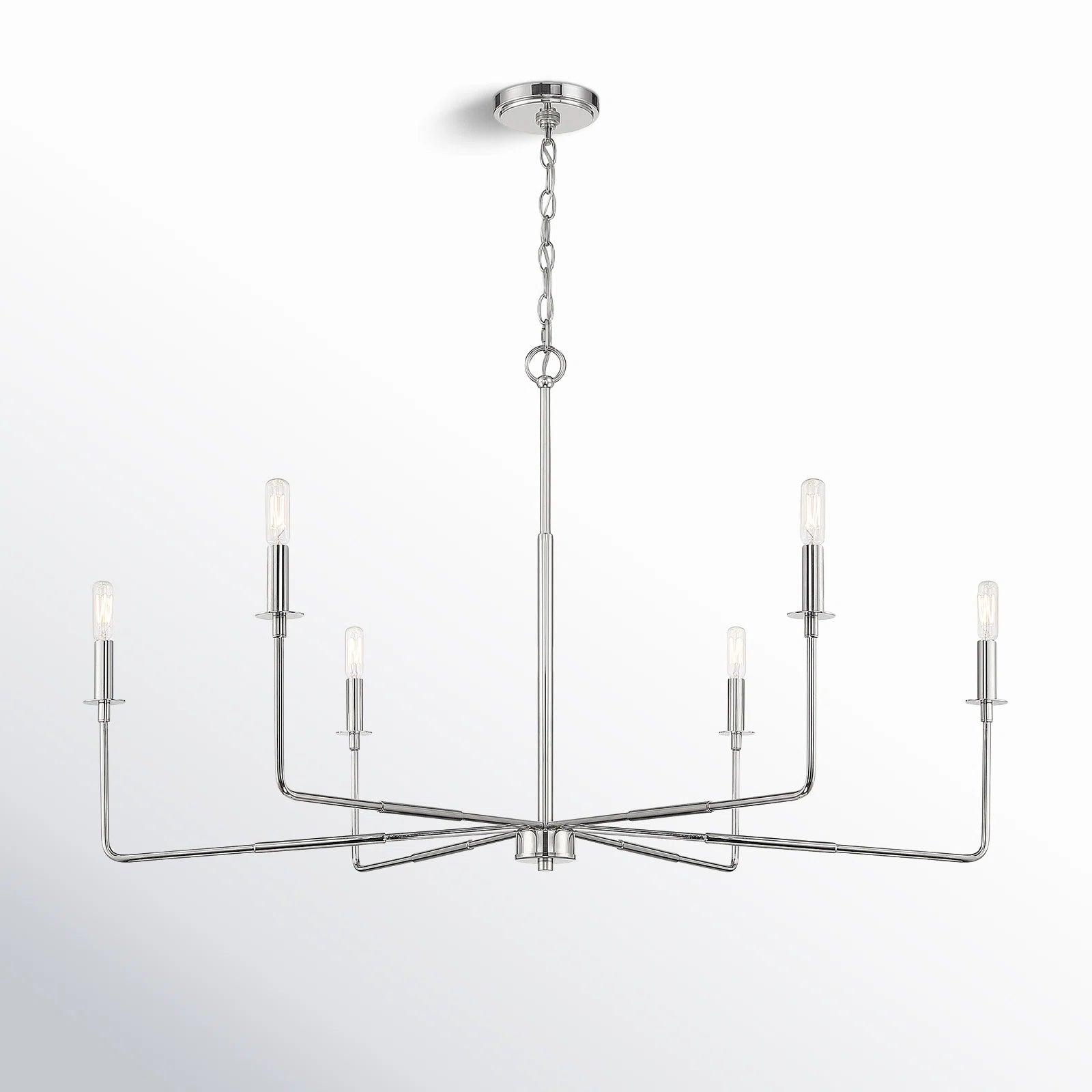 Alysa 6 - Light Candle Style Chandelier - From Where - 