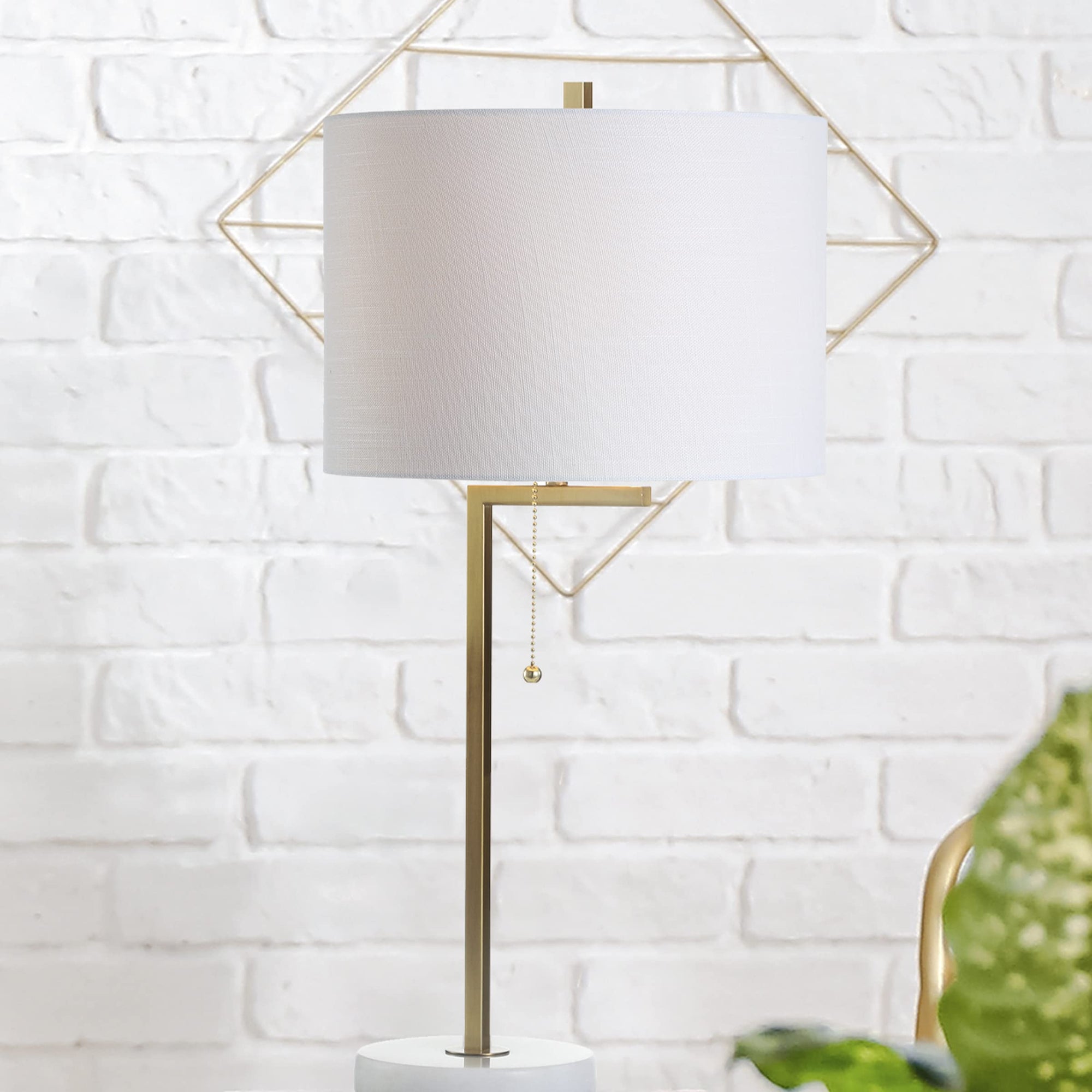Alyssa 24.5" Metal/Marble Table Lamp - From Where - 