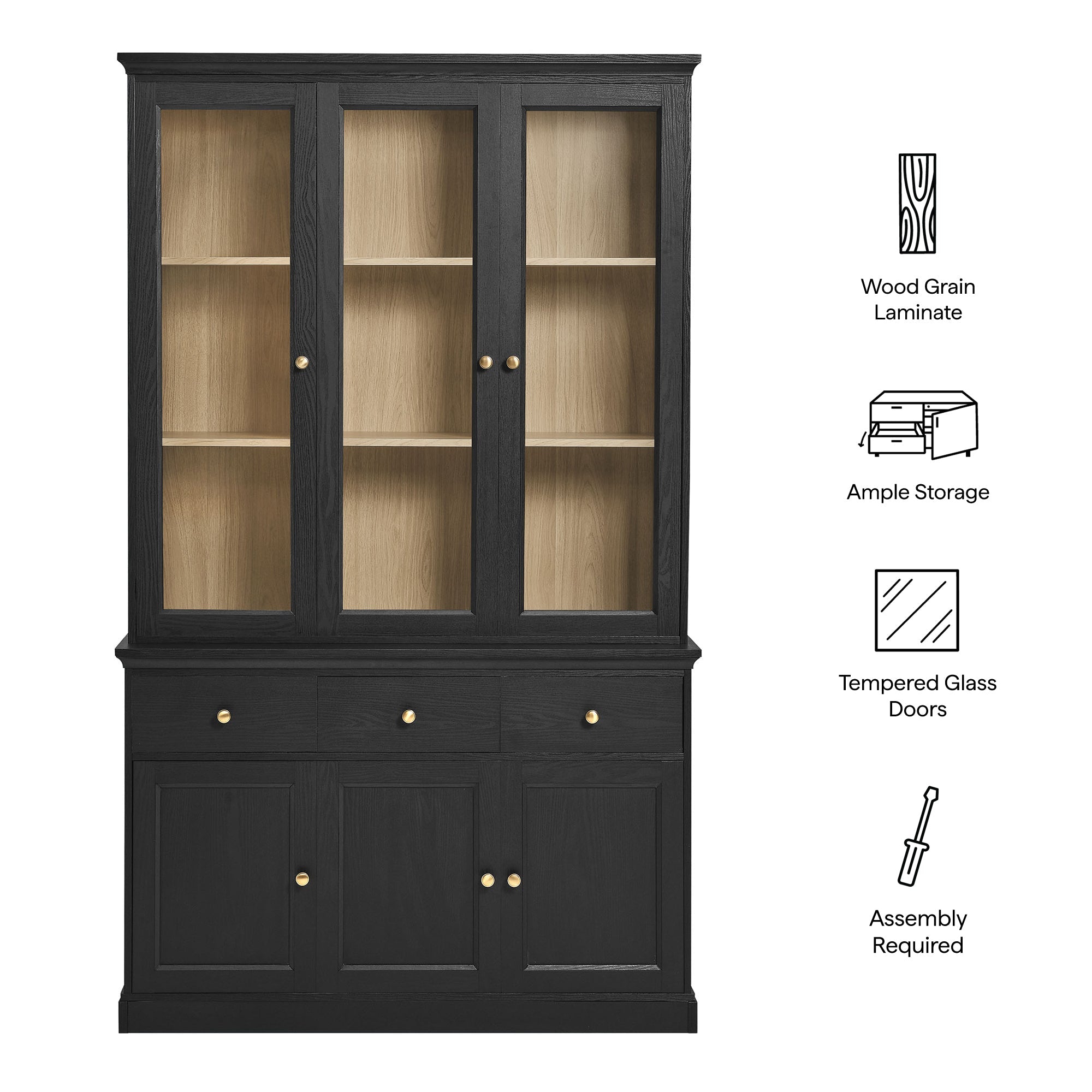 Amara 79 Inch Large Storage Display Cabinet - From Where Finds - 