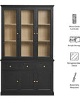 Amara 79 Inch Large Storage Display Cabinet - From Where Finds - 