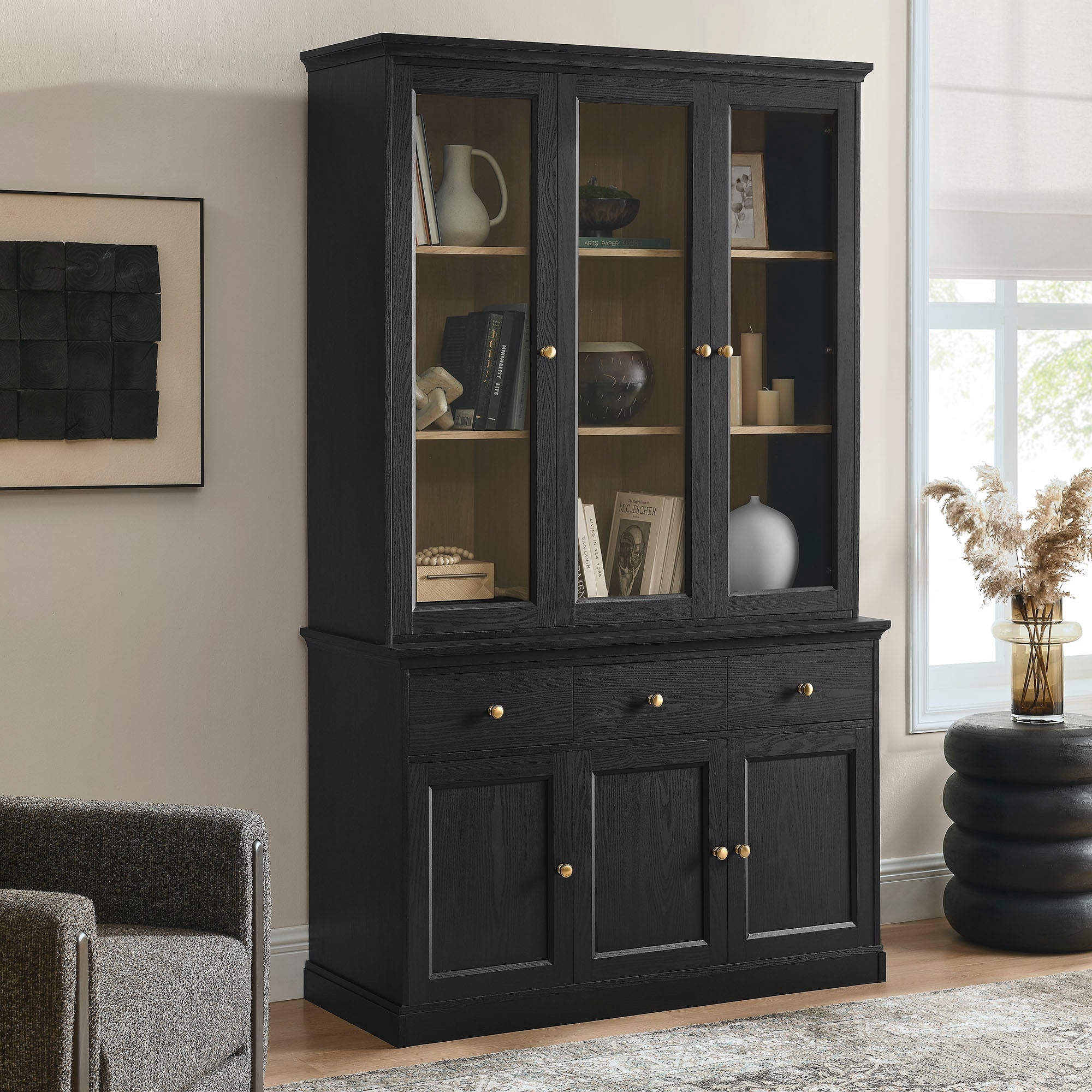 Amara 79 Inch Large Storage Display Cabinet - From Where Finds - 