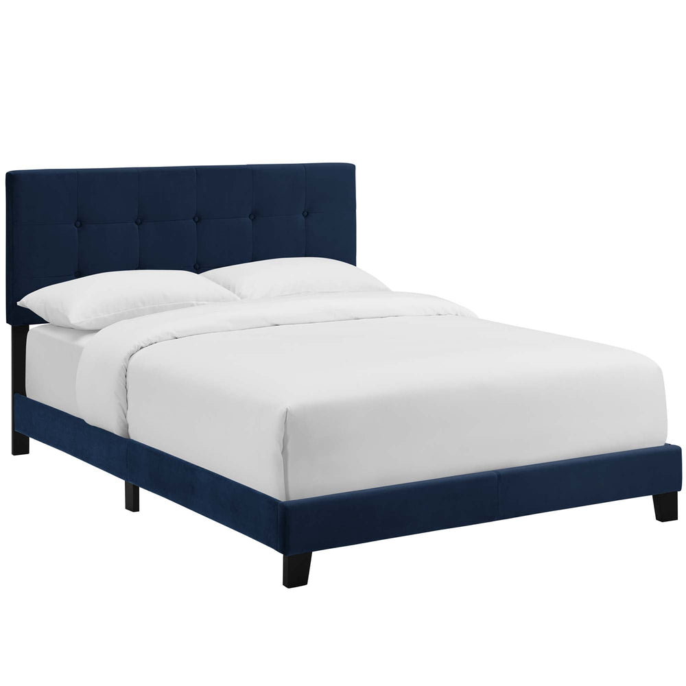 Amira Performance Velvet Bed - From Where Finds - 