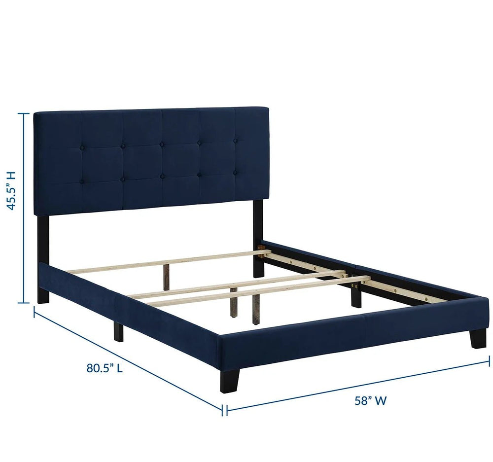 Amira Performance Velvet Bed - From Where Finds -