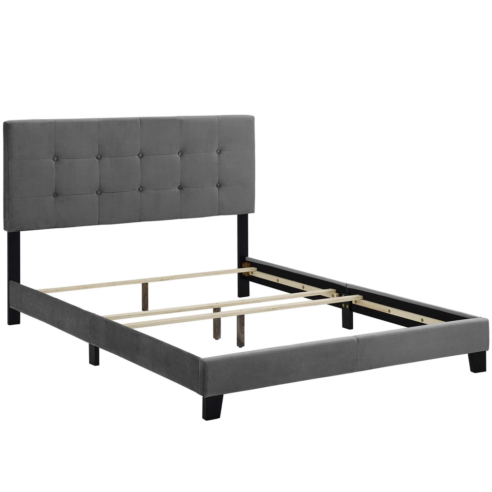 Amira Performance Velvet Bed - From Where Finds - 